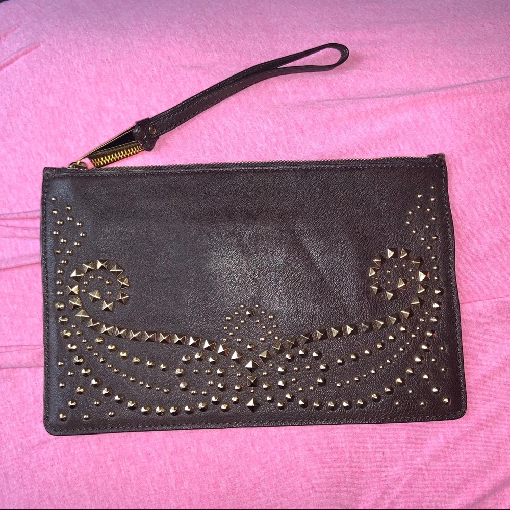Micheal kors dark brown clutch